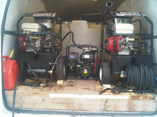 Please contact us if you need any power washing or power sweeping done!